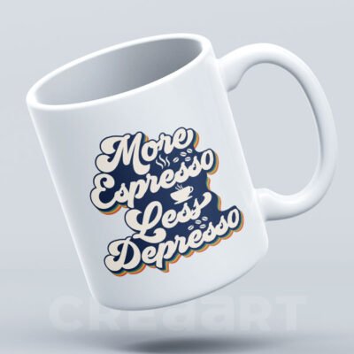 Caneca More Expresso, Less Depresso