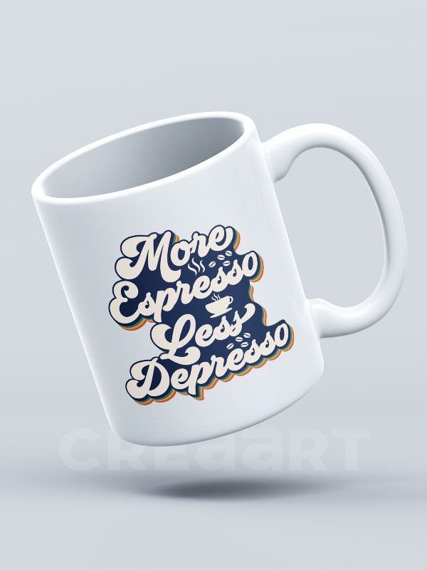 Caneca More Expresso, Less Depresso